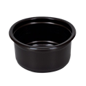 Plastová zatavovací miska na polévku PP 350 ml kulatá černá O115 mm