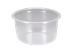 Plastová zatavovací miska na polévku PP 450 ml kulatá transparentní O105 mm