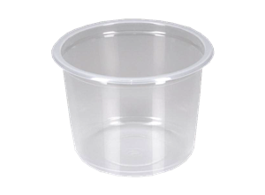 Plastová zatavovací miska na polévku PP 500 ml kulatá transparentní O115 mm