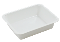 Plastová zatavovací miska 1D bílá PP 227x178x50 mm ideal pack®