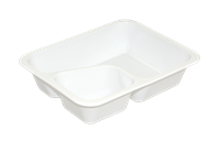 Plastová zatavovací miska COLT 2D bílá PP 227x178x50 mm ideal pack®