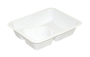 Plastová zatavovací miska COLT 2D bílá PP 227x178x50 mm ideal pack®