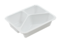 Plastová zatavovací miska 3D bílá PP 227x178x50 mm ideal pack®
