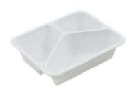 Plastová zatavovací miska 3D bílá PP 227x178x50 mm ideal pack®