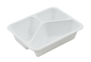 Plastová zatavovací miska 3D bílá PP 227x178x50 mm ideal pack®