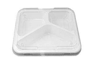 Plastová zatavovací miska 3D bílá PP 227x178x50 mm ideal pack®