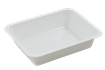 Plastová zatavovací miska 1D bílá PP 227x178x40 mm ideal pack®