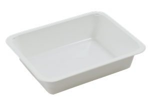 Plastová zatavovací miska 1D bílá PP 227x178x40 mm ideal pack®