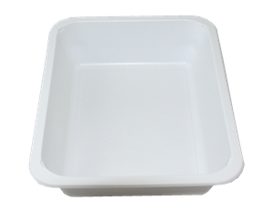 Plastová zatavovací miska 1D bílá PP 227x178x40 mm ideal pack®