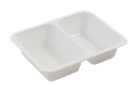 Plastová zatavovací miska 2D bílá PP 227x178x40 mm ideal pack®