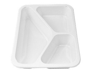 Plastová zatavovací miska 3D bílá PP 227x178x40 mm ideal pack®