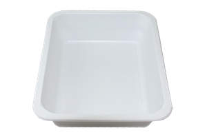 Plastová zatavovací miska 1D bílá PP 227x178x30 mm ideal pack®