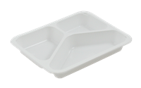 Plastová zatavovací miska 3D bílá PP 227x178x30 mm ideal pack®