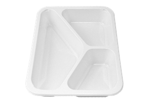 Plastová zatavovací miska 3D bílá PP 227x178x30 mm ideal pack®