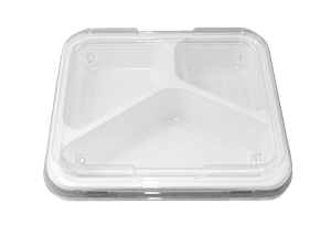 Plastová zatavovací miska 3D bílá PP 227x178x30 mm ideal pack®