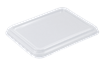 Plastové víčko hranaté PET 234x185x18 mm na zatavovací misky ideal pack®