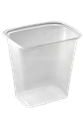 Plastová miska hranatá PP 500 ml 108x82x100 mm ideal pack®