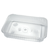 Plastová miska hranatá PP 180x133x33 mm 500 ml transparentní ideal pack®