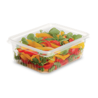 Plastová miska hranatá PP 180x133x33 mm 500 ml transparentní ideal pack®