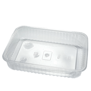 Plastová miska hranatá PP 180x133x33 mm 500 ml transparentní ideal pack®