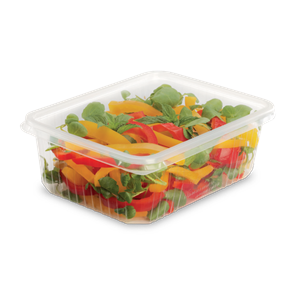 Plastová miska hranatá PP 180x133x33 mm 500 ml transparentní ideal pack®