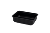 Plastová miska hranatá PP 179x132x46 mm 750 ml černá ideal pack®