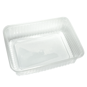 Plastová miska hranatá PP 180x133x48 mm 750 ml transparentní ideal pack®
