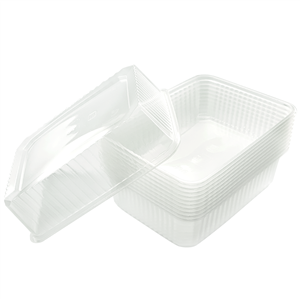 Plastová miska hranatá PP 180x133x48 mm 750 ml transparentní ideal pack®