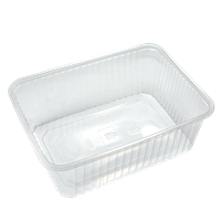 Plastová miska hranatá PP 180x133x66 mm 1000 ml transparentní ideal pack®