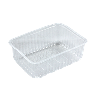 Plastová miska hranatá PP 180x133x66 mm 1000 ml transparentní ideal pack®
