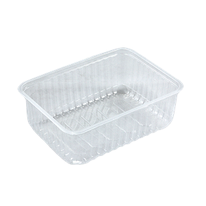Plastová miska hranatá PP 180x133x66 mm 1000 ml transparentní ideal pack®