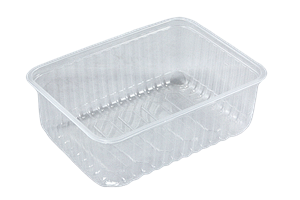 Plastová miska hranatá PP 179x132x64 mm 1000 ml transparentní ideal pack®