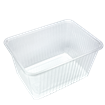 Plastová miska hranatá PP 180x133x93 mm 1500 ml transparentní ideal pack®