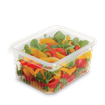 Plastová miska hranatá PP 180x133x93 mm 1500 ml transparentní ideal pack®