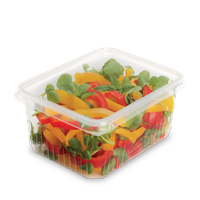 Plastová miska hranatá PP 180x133x93 mm 1500 ml transparentní ideal pack®