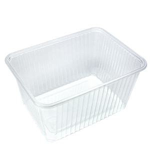 Plastová miska hranatá PP 180x133x93 mm 1500 ml transparentní ideal pack®
