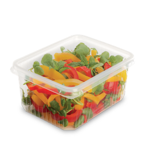 Plastová miska hranatá PP 180x133x93 mm 1500 ml transparentní ideal pack®