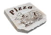Krabice na pizzu 32x32x4 cm s ALU hnědá kuchař ideal pack®