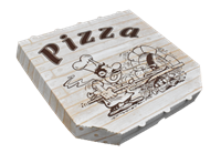 Krabice na pizzu 32x32x4 cm s ALU hnědá kuchař ideal pack®