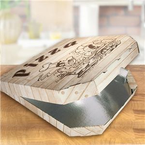 Krabice na pizzu 32x32x4 cm s ALU hnědá kuchař ideal pack®
