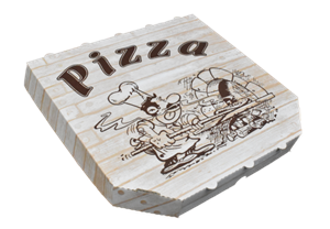 Krabice na pizzu 36x36x4 cm s ALU hnědá kuchař ideal pack®