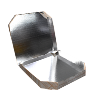 Krabice na pizzu 40x40x4 cm s ALU kuchař ideal pack®