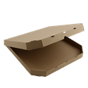 Krabice na pizzu 40x40x4 cm hnědá ideal pack®
