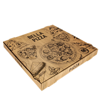 Krabice na pizzu 40x40x4 cm hnědá BELLA PIZZA ideal pack®