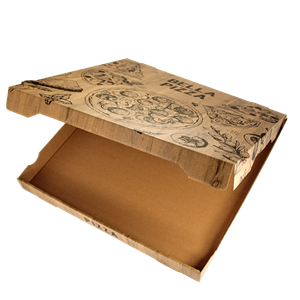 Krabice na pizzu 40x40x4 cm hnědá BELLA PIZZA ideal pack®