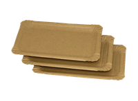 Hnědý papírový tácek EKO 16x23 cm č. 5 párty KRAFT ideal pack®