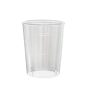 Plastový kelímek PS krystal 0,04 l na alkohol transp. párty