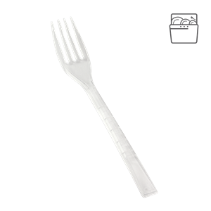 Plastová vidlička PS 18 cm transparentní light opakovaně použitelná párty
