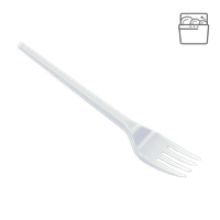 Plastová vidlička PS 18 cm bílá light opakovaně použitelná párty