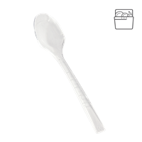 Plastová lžíce PS 18 cm transparentní light opakovaně použitelná párty